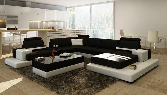 Modern XXL Big Living Area Sofa Couch Upholstery Corner Sofas Set U Shape 6137