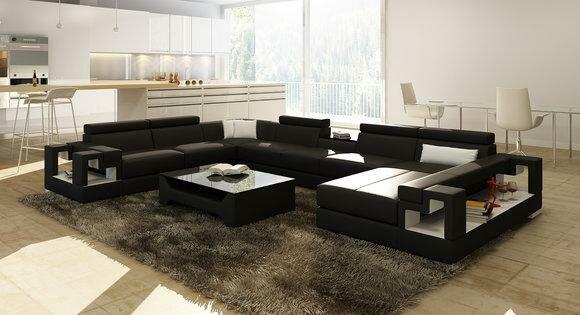 XXL Big Living Area Leather Sofa Couch Upholstery Sofas Set Corner Couches