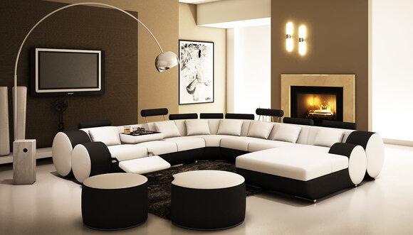 Multifunction Leather Couch Seat Upholstery Living Room Leather Set Sofa Couch 3084