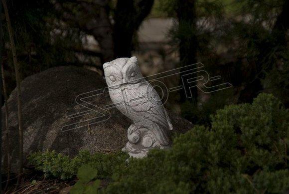 Garden decoration owl terrace stone figures figure decoration statue sculpture 532