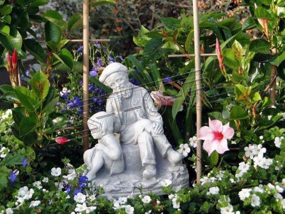 Garden Decoration Grandpa Grandson Statue Sculpture Figures Sculptures Designer Figure