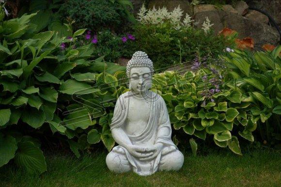 Buddha sculpture in stone look. Large sculpture for garden and living area 50cm
