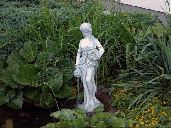 Garden figure "Frau Fontaine" 78cm pond figure people cast stone garden decoration 101054