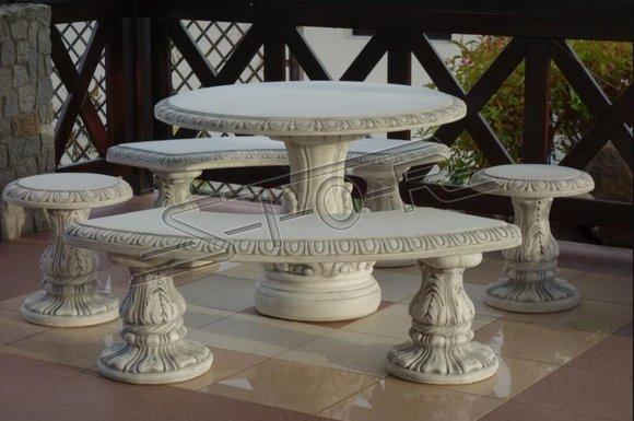 Stone table terrace garden decorative furniture noble antique style design tables new 205004