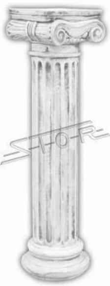 Column Columns Antique Style Columns Garden Roman Decoration Deco 91cm White 192