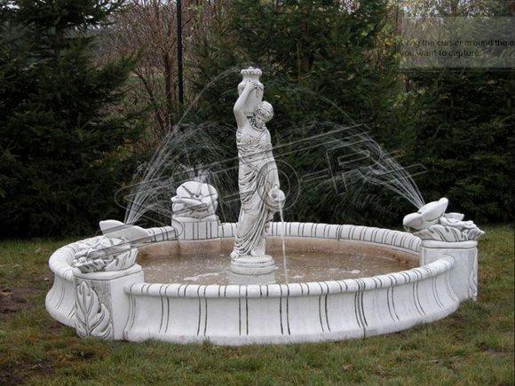 Fountain figure statue figures statues sculpture sculptures garden 142 cm New 381