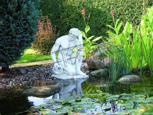 Decorative garden pond fountain sculpture of man with vase figure statue 85cm height 402