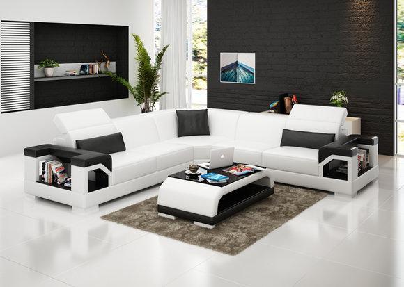 Leather Sofa Couch Living Landscape Corner Sofa Set Design Modern Sofa G8014B