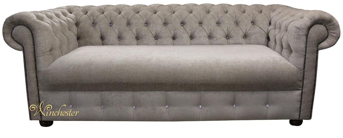 Design Light Gray Sofa 3 Seater Chesterfield Fabric Couch Sofa Upholstery Sofas New