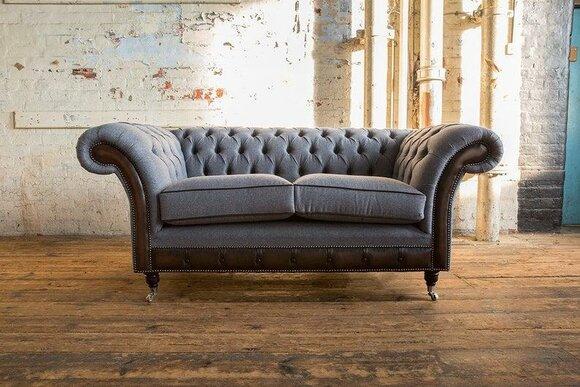 Sofas 2 seater couch upholstery sofa textile fabric Chesterfield couches set new