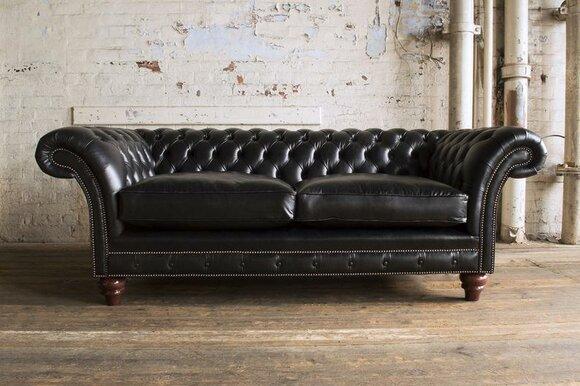 Leather sofa Chesterfield designer couches sofa upholstery 3 seater set textile