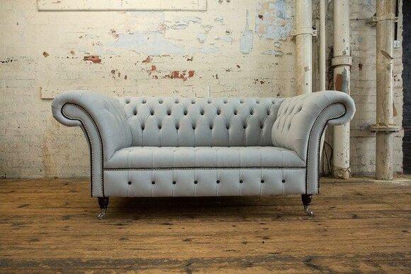 Chesterfield leather sofa couch upholstery designer 2 seater sofas couches new textile