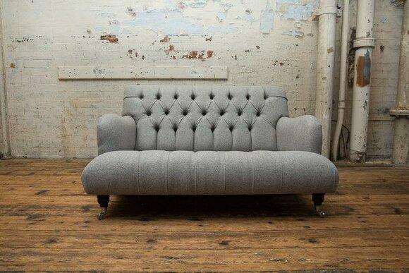 Design Classic Textile Sofa 2 Seater Couch Upholstery Luxury Sofas Chesterfield