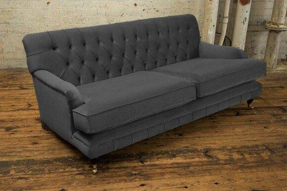 Chesterfield gray couch sofa upholstery 3 seater couches seat set sofas new