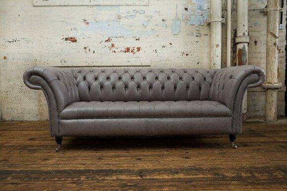 Chesterfield Leather Upholstery Sofa Design Classic Sofas 3 Seater Luxury Couch New