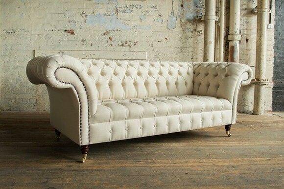 White designer sofa couch upholstery XXL 3 seater big sofas couches textile leather