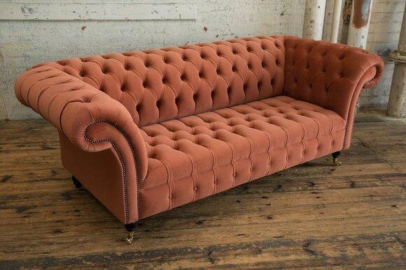 Chesterfield 3 Seater Couch Upholstery Textile Fabric Leather Couches Sofas Sofa