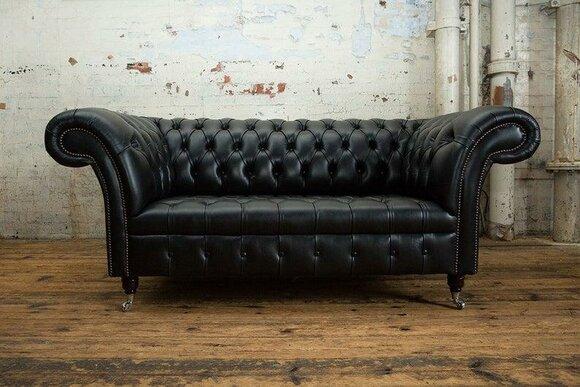 Chesterfield leather sofa couch upholstery 2 seater designer textile sofas couches