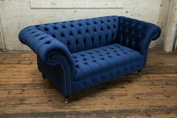 Chesterfield Big Textile Design Living Room Couch Sofa Upholstery 2 Seat Leather #140