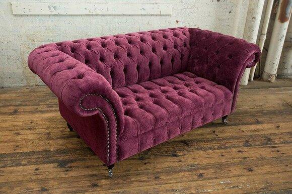 Chesterfield Big Textile Design Living Room Couch Sofa Upholstery 2 Seat Leather #143