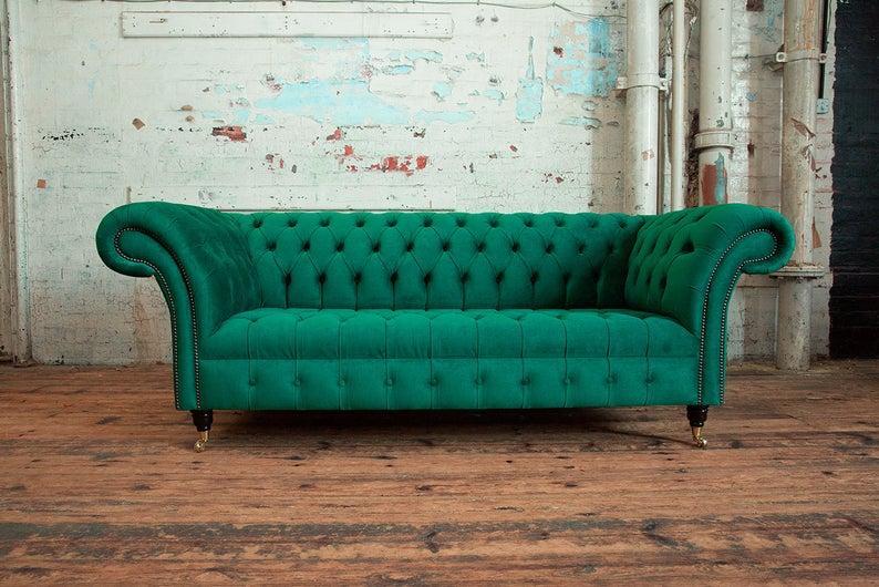 Design sofa 3 seater armchair couch upholstery luxury classic textile couches sofas