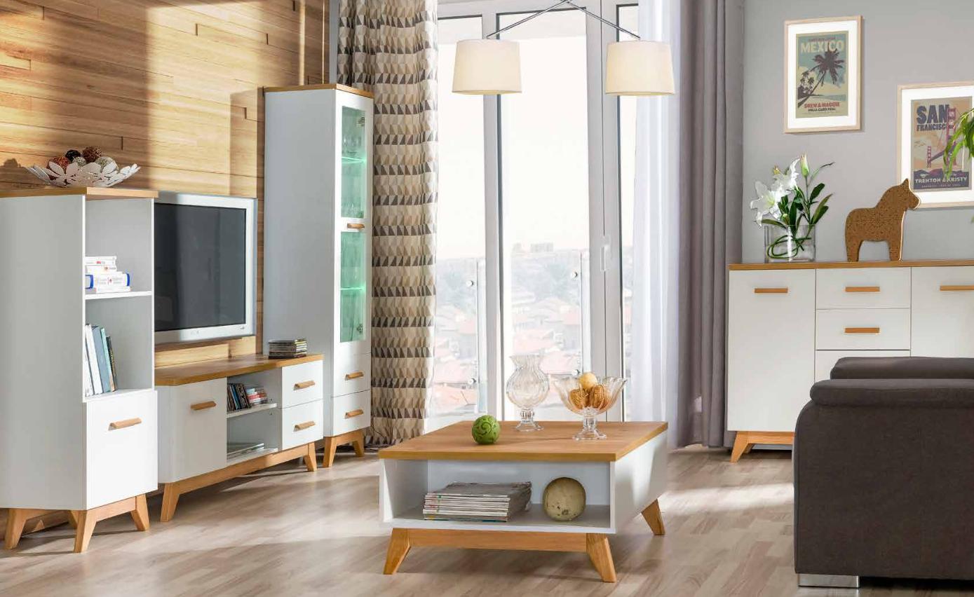 Living Room Wall Set Display Cabinet Lowboard Wall Shelf TV Table 5 tlgs Set Living Walls