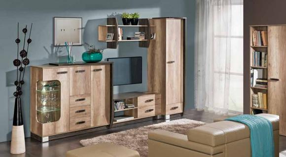 Living Wall Wall Units Set Chest of Drawers TV Stand Shelf Living Room 6pcs Furniture