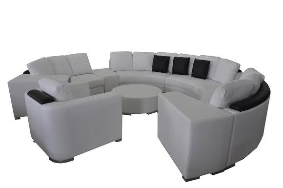 Round Corner Sofa Couch XXL Big Round Couches Living Landscape U Shape Armchair Upholstery