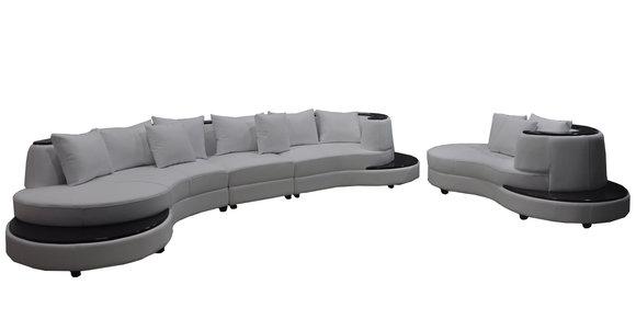 Luxury Living Corner Leather Set Landscape Upholstery XXL Big Sofa Couch U Shape Corner