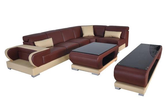 Leather Corner Sofa Couch Set Sofas Couches Upholstery Living Landscape Luxury Corner