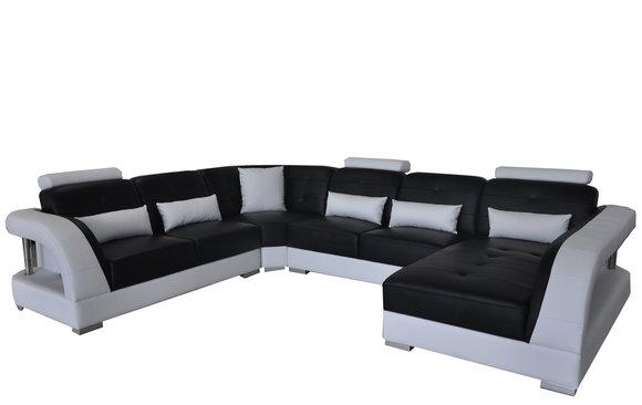 Corner Sofa Upholstery Couch Seat Leather Set Modern U Shape Living Area Corner