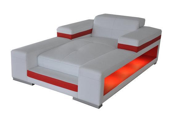 Modern Leather Comfort Lounger Recliner Chaiselongue Lounger Relax New