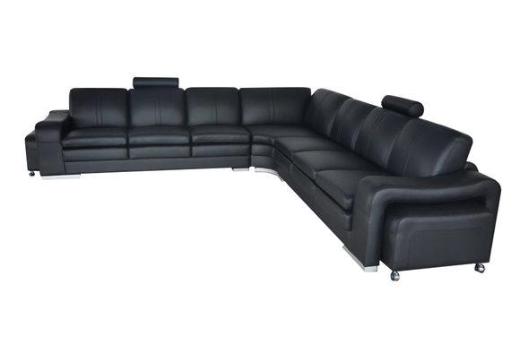 Leather Corner Sofa Couch Upholstery Seat Living Modern Design Furniture Set Landscape
