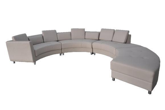 Leather Sofa Couch Living Room Set Design Modern Semi Circle Sofa A1102F