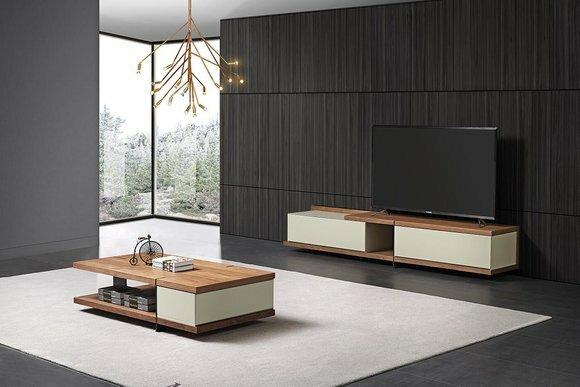 Living Room Complete Set Chest of Drawers Sideboard Cabinet Wall Coffee Table Set RTV