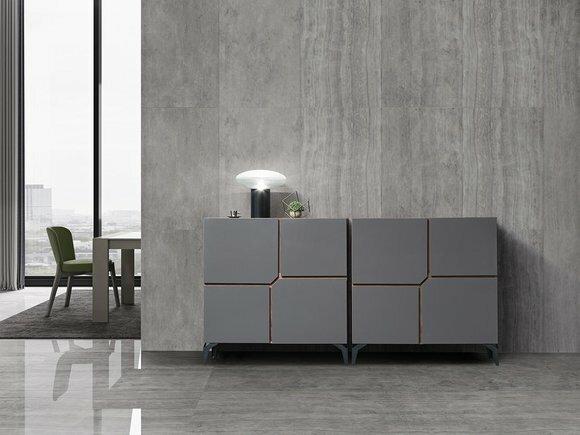 XXL Double 2er Chest of Drawers Concrete Design Chests of Drawers Side Board Low Sideboard Modern New