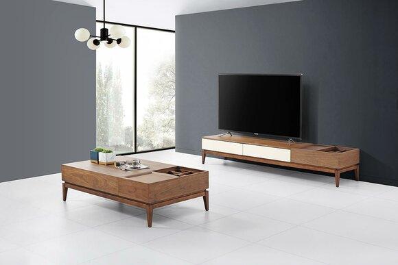 Designer Dresser Side Low Board Cabinet Living Room Shelf Wood Luxury