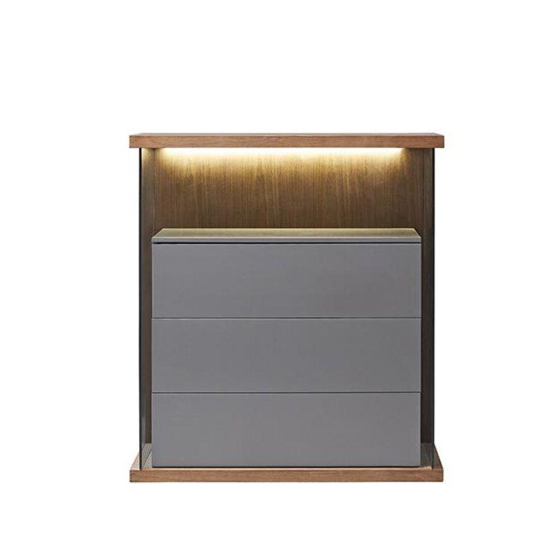 Design Chest of Drawers Illuminated Side Lowboard Cabinet Living Room Shelf Luxury