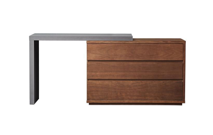 Console Table Chest of Drawers Designer Cabinet Secretary Table Wood Brown New
