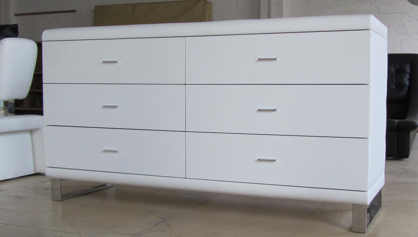Design XXL High Gloss Chest of Drawers Side Low Board Sleeping Living Room White Noble design