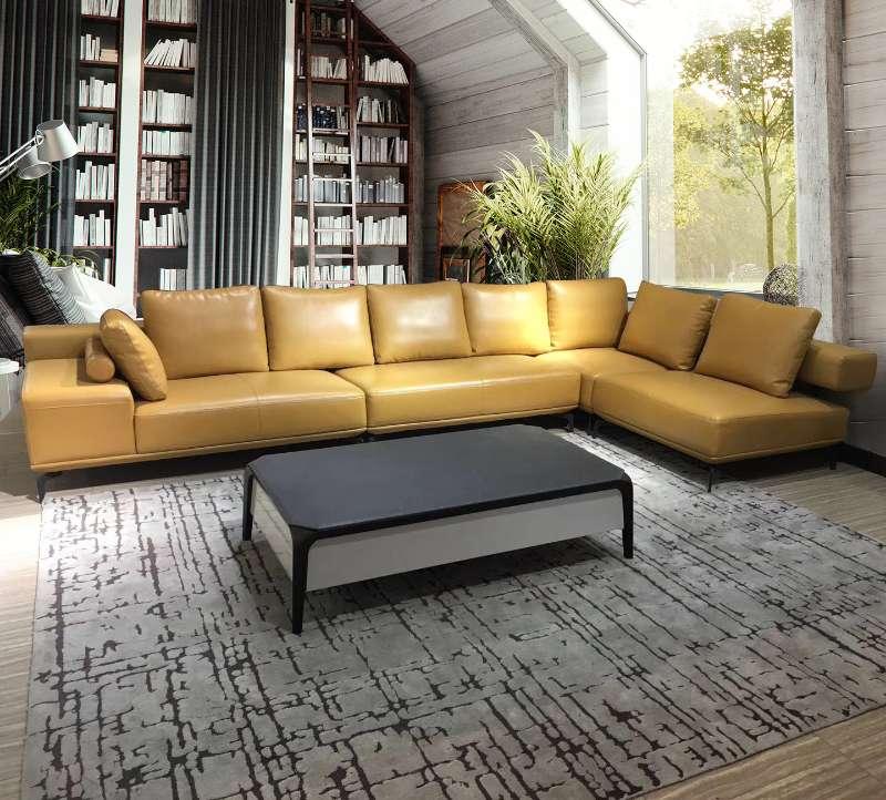 Italian furniture seat leather room couches sofa set living landscape ITALY