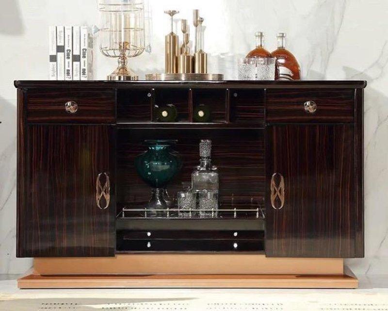 High Cupboard Chest of Drawers Side Low Board Chests of Drawers Designer Precious Wood Luxury Cupboards