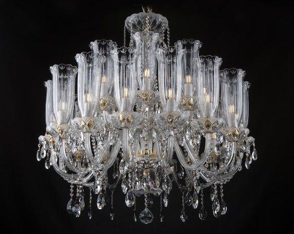 XXL Light 24x Lamps Chandelier Palace Villa Lights Lamp Crystal Chandelier
