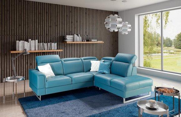 Leather seat set designer living area corner sofa sofa couch sofa L-shape new