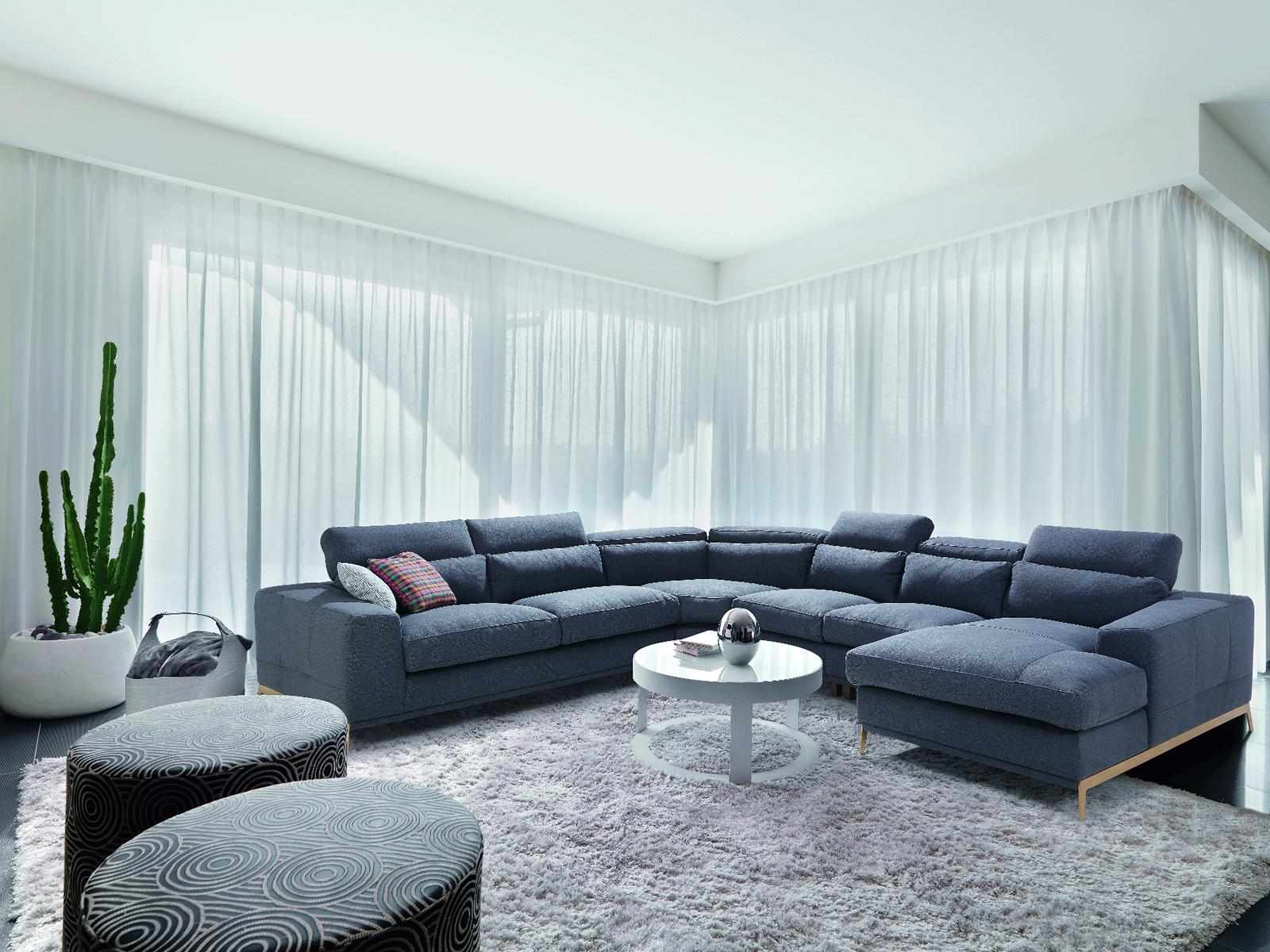 Living Landscape Design Cushion Couch U Shape Sofas Couches Textile Luxury Class New