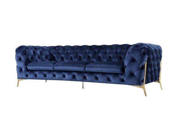 Chesterfield sofa couch upholstered XXL big set textile 3+1+1 designer couches