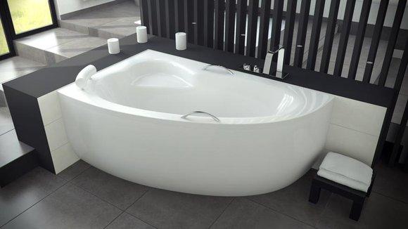 Bathtub XXL corner bath corner 150*100 cm acrylic bath tub bathroom corner bath tubs