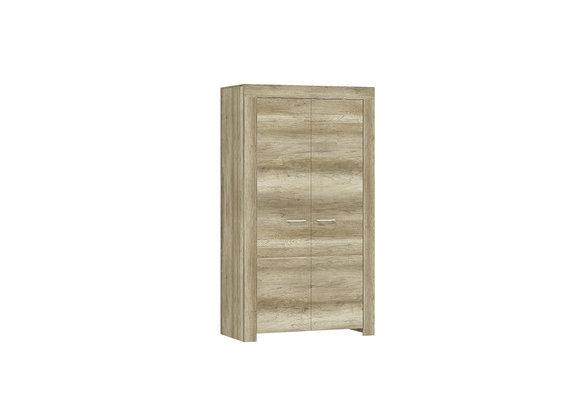 Modern style designer wardrobe made of MDF 110cm with 2-swing doors & handles