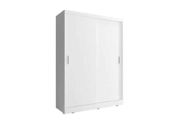 Modern style massive designer wardrobe 130cm made of MDF/chipboard with 2-sliding doors