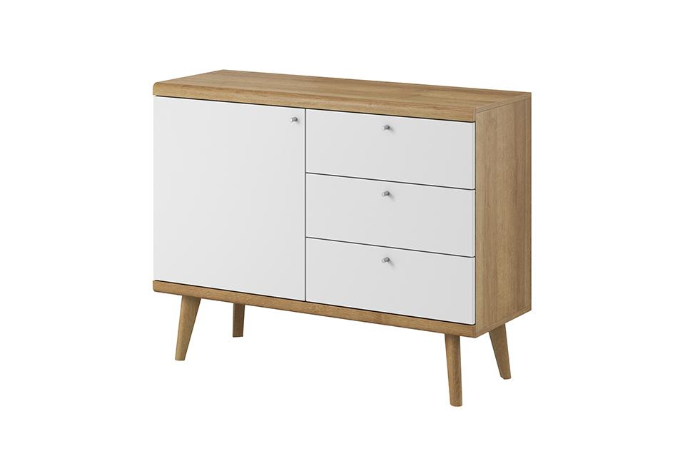 Modern Wooden Chest of Drawers Sideboard 107cm XXL Low Boards Living Room Cupboard Chests of Drawers